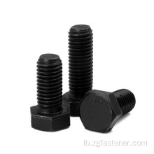 4.8 / 8,8 Grad Kuelestandarde Black Oxide Hex Heck Bolt